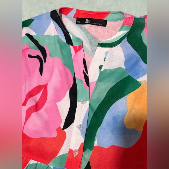 Colorful Floral Dress - Picture 3 of 3